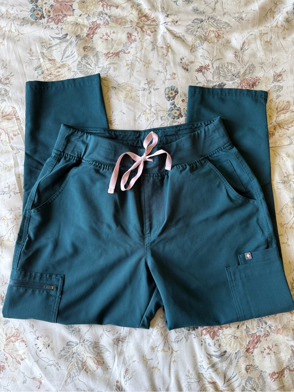 EUC FIGS High Waisted Yola in Caribbean Blue size Large Petite